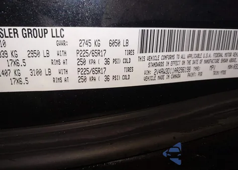 2010 Volkswagen Routan Se from USA, damaged, VIN 2V4RW3D11AR296198